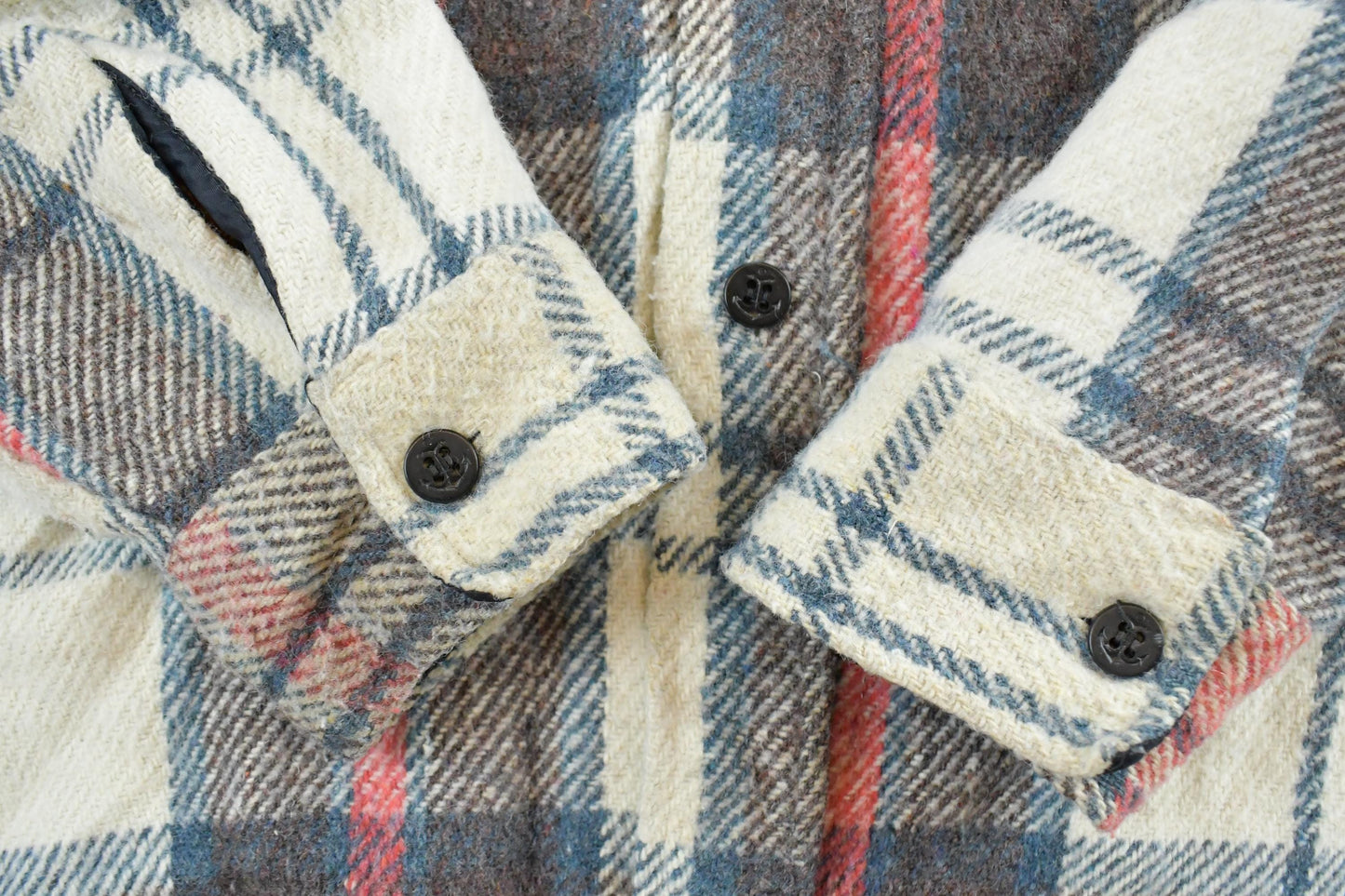 Vintage 1980s CPO Holiday Flannel Shirt Jacket Men's Large
