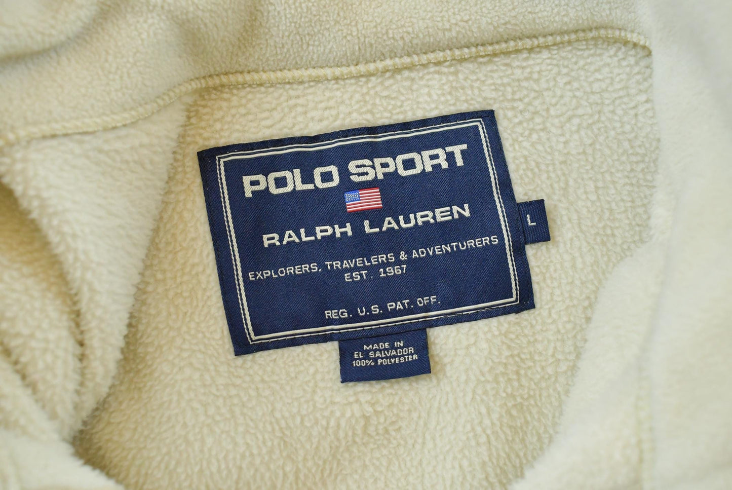 Vintage 1990s Polo Sport Ralph Lauren Quarter Zip Fleece Sweatshirt Men's L