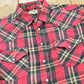 Vintage 1990s Ely Cattleman Plaid Flannel Snaps Button Up Shirt Men's L