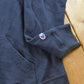 Vintage 2000s Champion Blue Small Logo Hoodie Sweatshirt Men's M / Y2K Streetwear / 00s Basic Layering Essential
