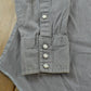 Vintage 1990s Wrangler Gray Canvas Button Up Snaps Western Shirt Men's L