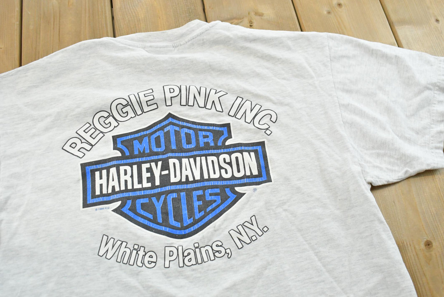 Vintage 1997 Harley Davidson White Plains New York Logo Pocket T-Shirt Men's L