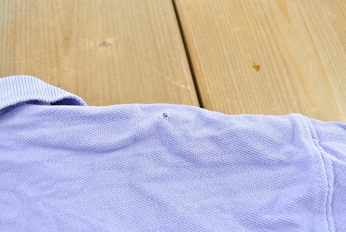 Vintage 1990s Eddie Bauer Light Purple Lilac Full Button Up Polo Shirt Women's L