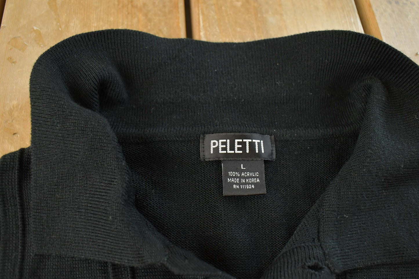 Vintage 1990s Peletti Knit Polo Collared Sweater Men's Large