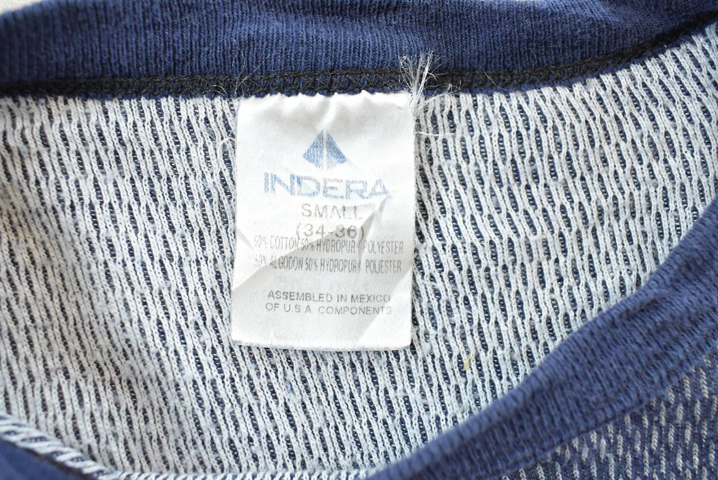Vintage 1990s Indera Long Sleeve Thermal T-Shirt Size S Men's Small