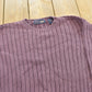 Vintage 1990s Arrow Cable Knit Cotton Sweater Men's M