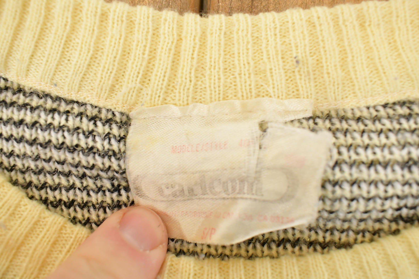 Vintage 1980s Carlcom Abstract Knit Crewneck Sweater Womens M