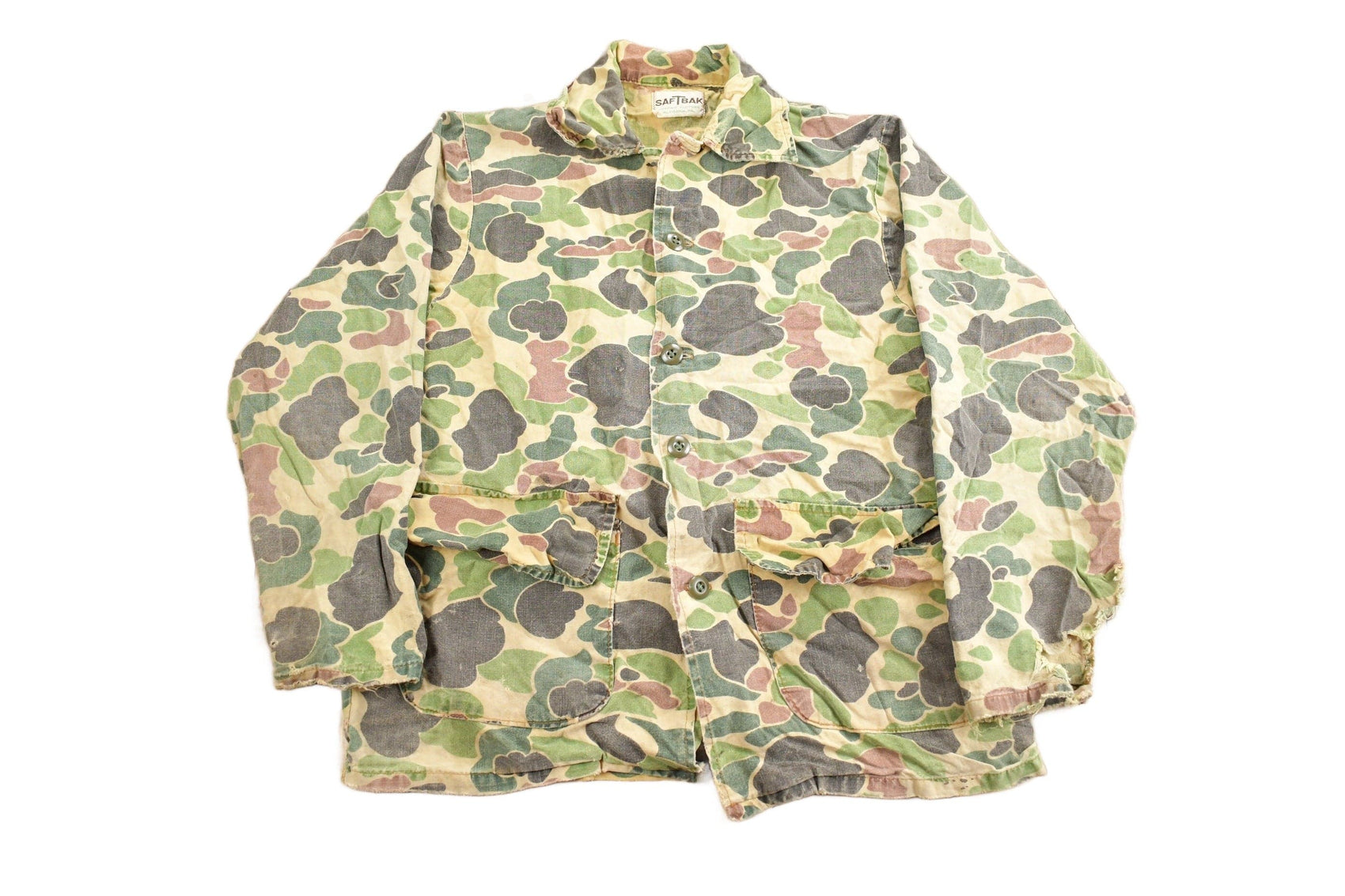 Vintage 1970s Saf T Bak Duck Camo Button Up Men's S-M