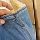Vintage 1980s Madewell Sherpa Lined Denim Jean Vest Men's L