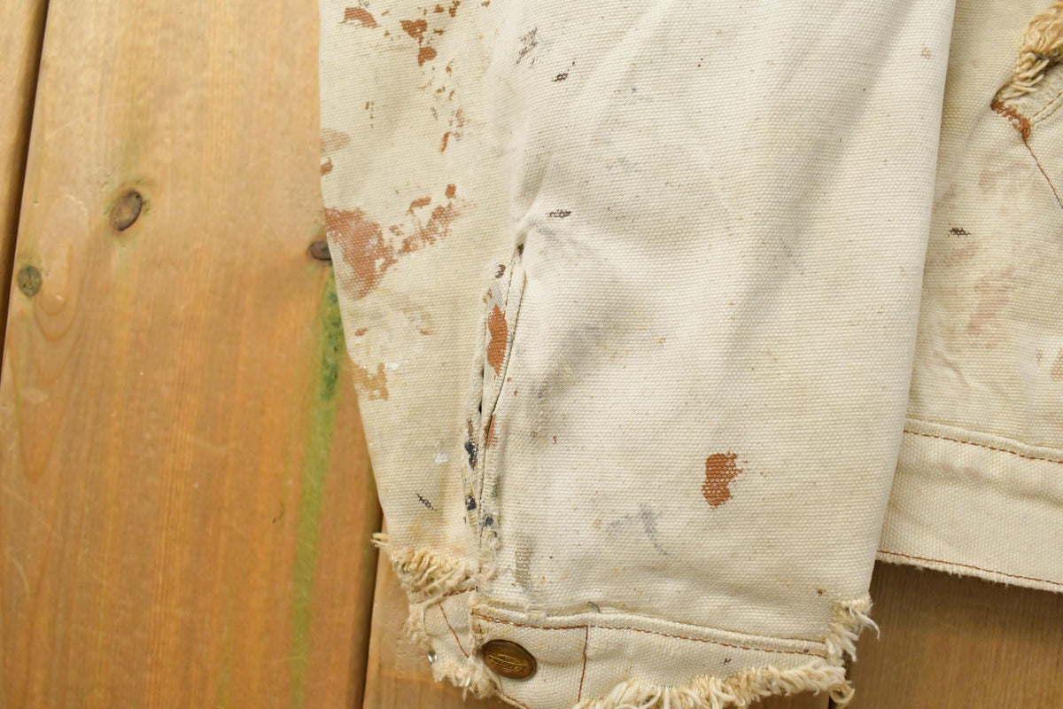 Vintage 1990s Carhartt Thrashed Blanket Lined Detroit Jacket Men's XL