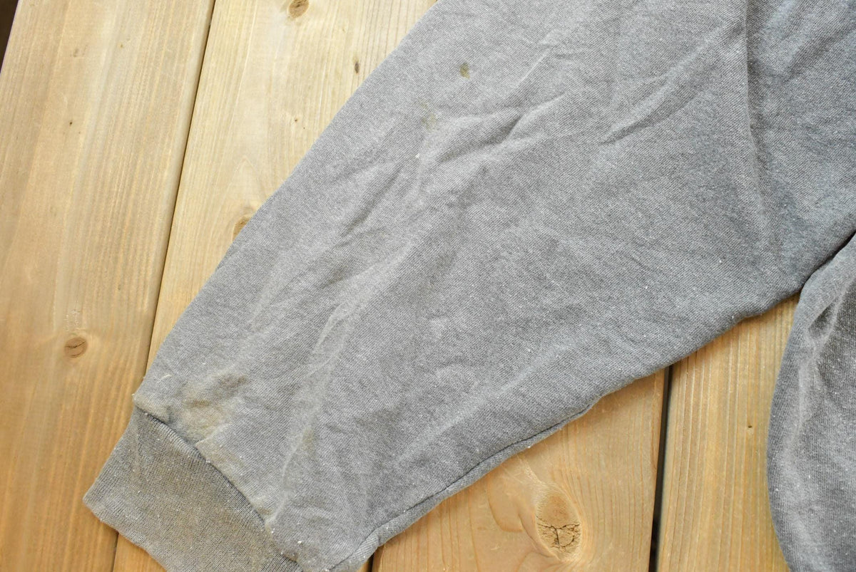Vintage 2000s Faded Gray Blank Zip Up Hoodie Sweatshirt Men's 2XL