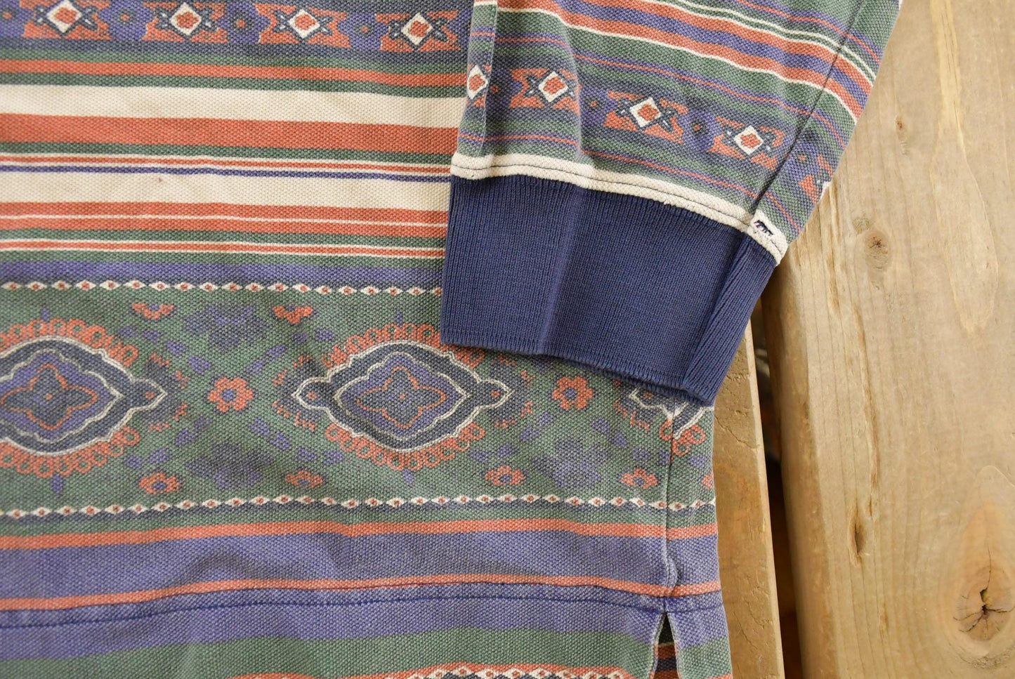 Vintage 1990s Tommy Hilfiger Western Rugby Button Up Long Sleeve Shirt Men's Large
