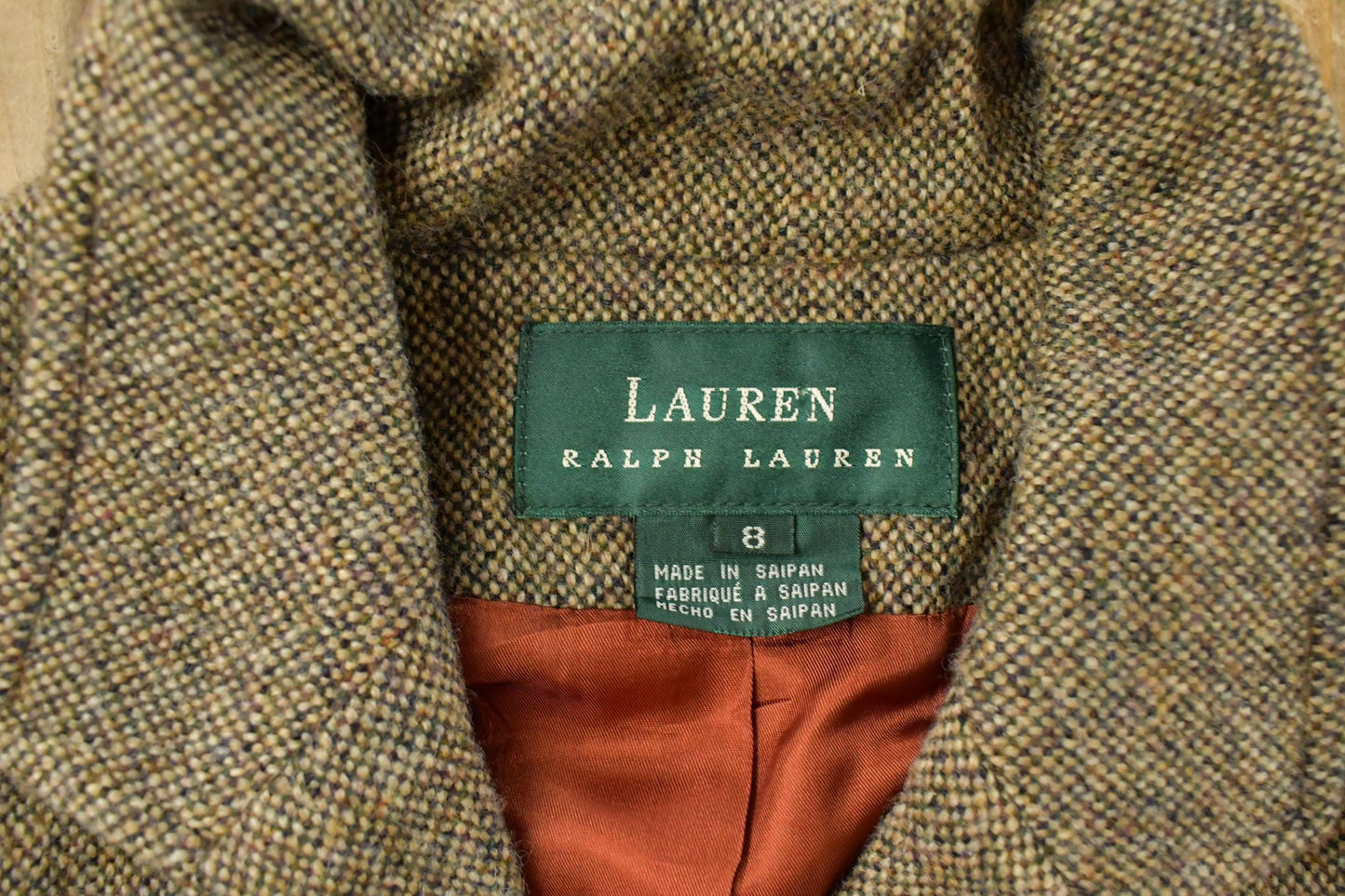 Vintage 1990s Lauren Ralph Lauren Wool Safari Jacket Women's M