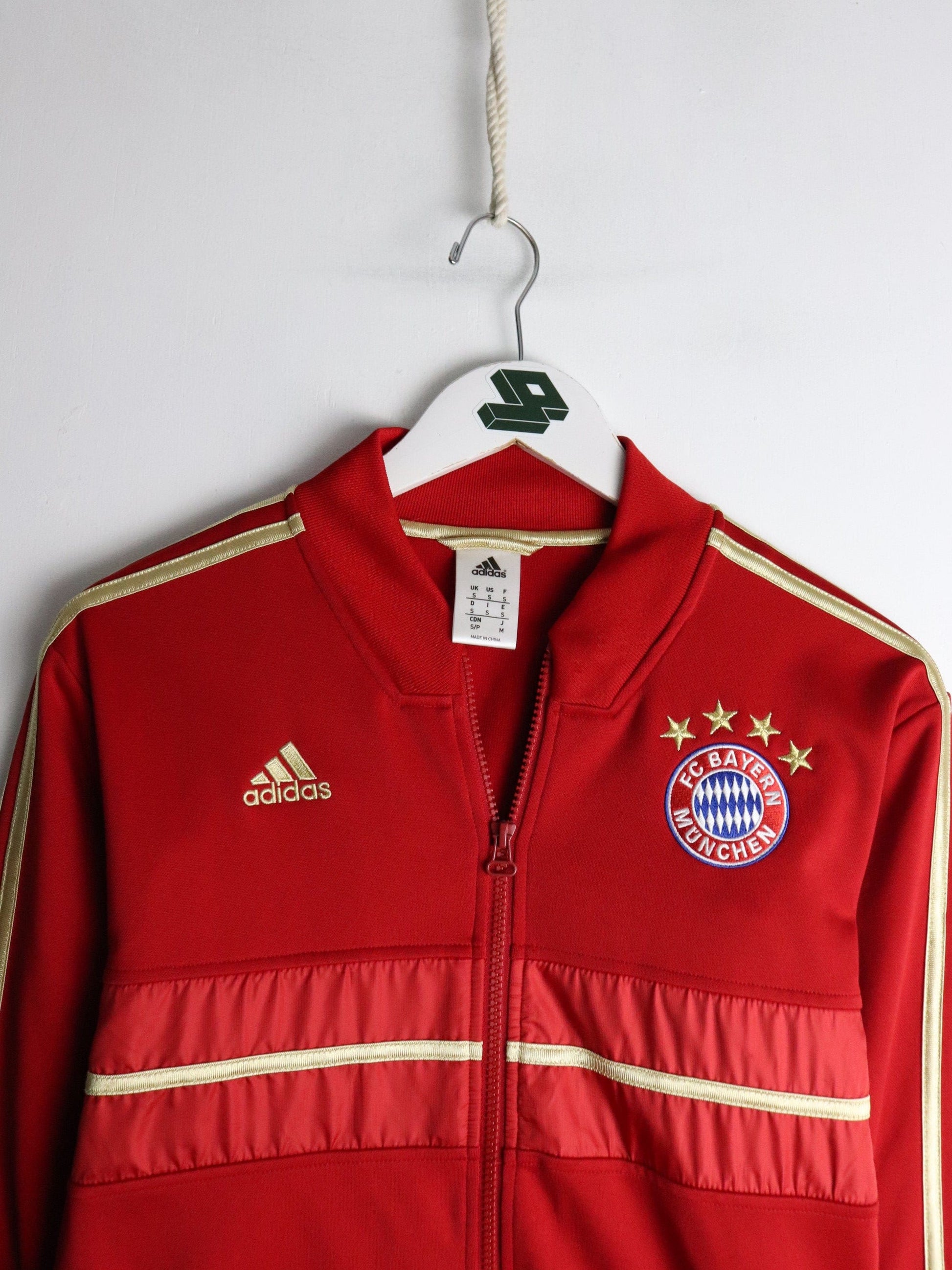 FC Bayern Munich Track Jacket Mens Small Red Adidas from propervintagecanada