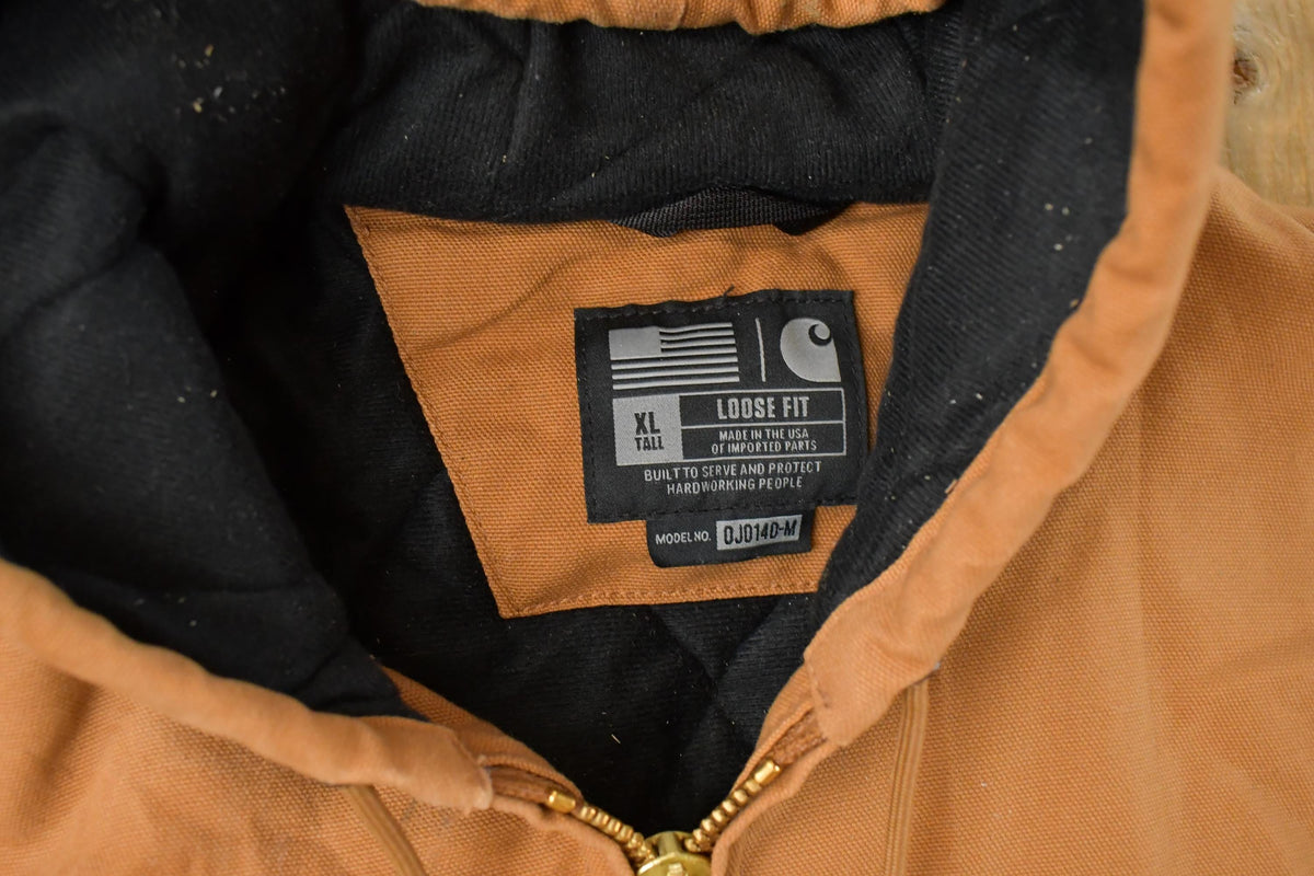 Vintage 2000s Carhartt Canvas Hooded Jacket Men's XL