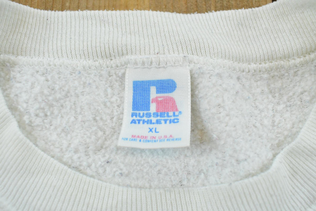 Vintage 1990s Russell Athletic Cape May Beach Chair Souvenir Crewneck Sweatshirt Men's L