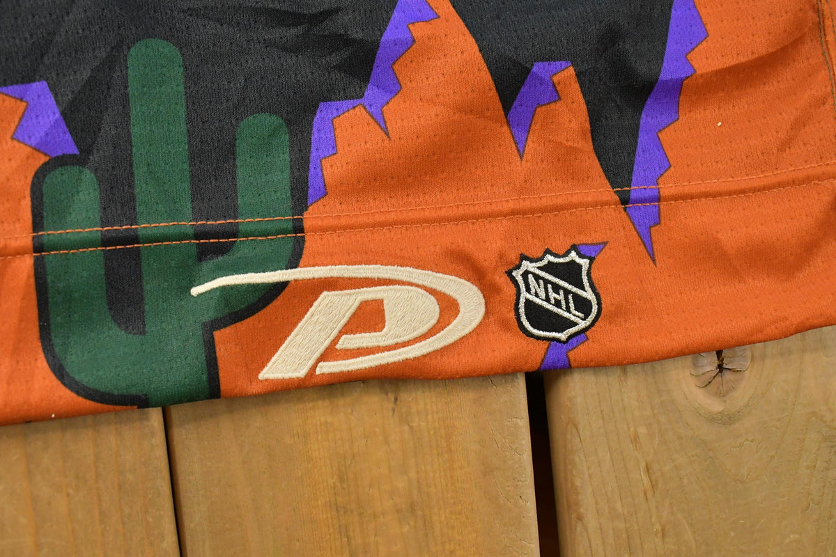 Vintage 1990s Phoenix Coyotes Dan Focht Peyote Alternate NHL Hockey Jersey Men's 58 Men's 2XL