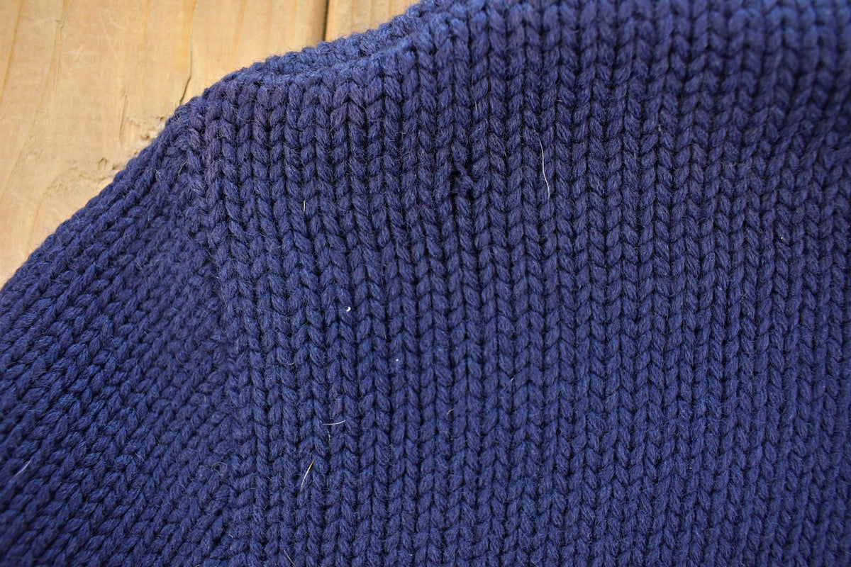 Vintage 1970s Thrashed L.L. Bean Knitted Cardigan Sweater Men's M