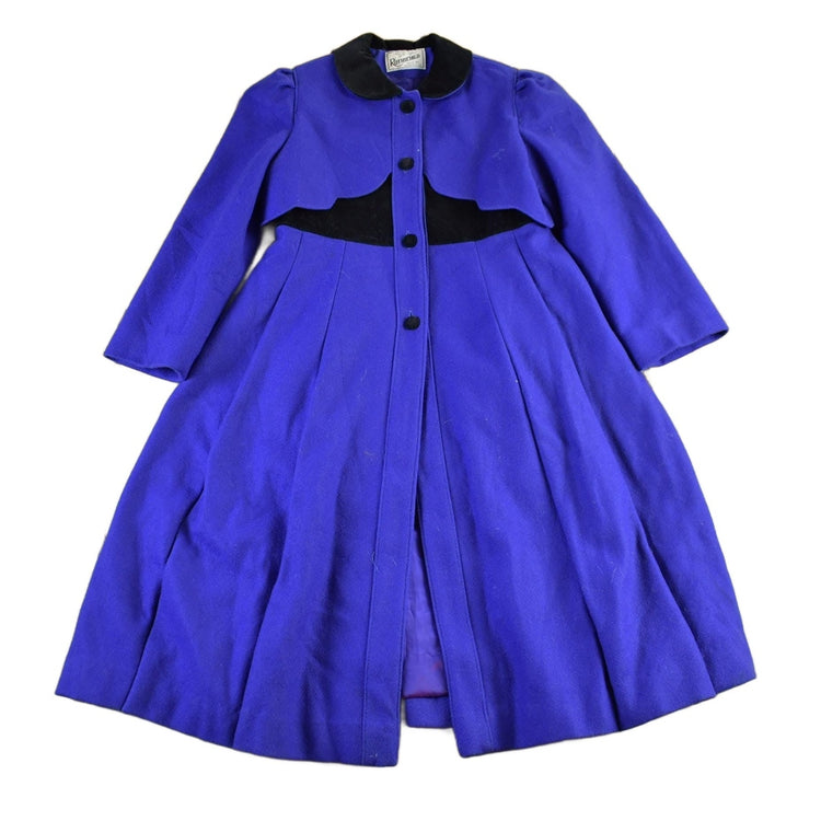 Vintage 1980s Rothschild Wool Princess Dress Coat Women's 12