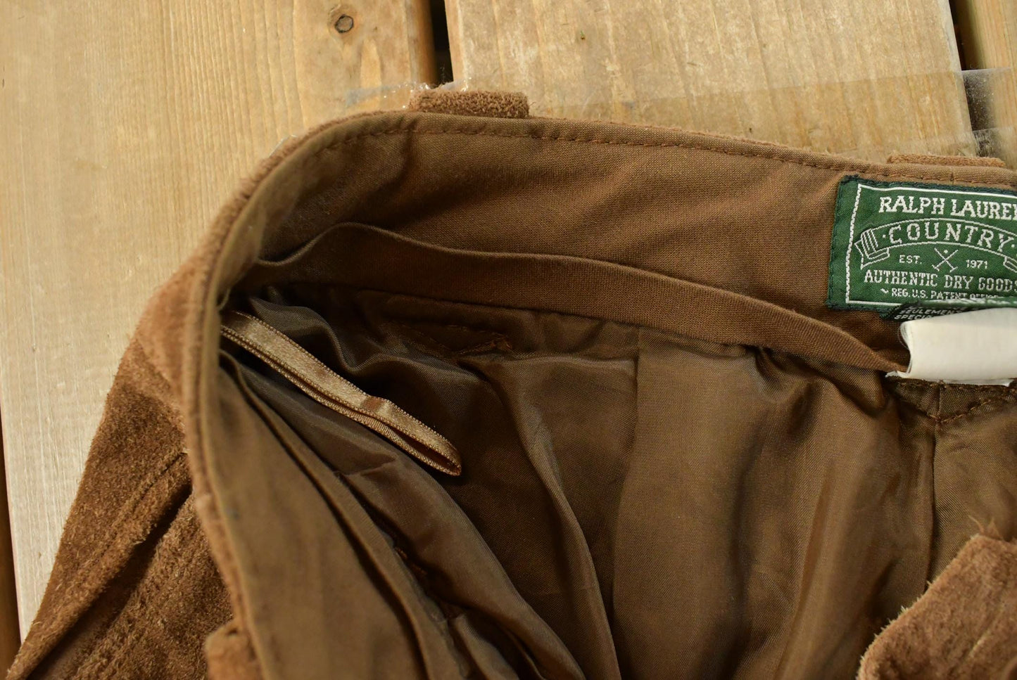 Vintage 1990s Polo Country Western Leather Suede Pants Women's 29 x 29