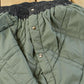 Vintage 1980s Quilted Green Military Liner Puffer Pants Men's XS