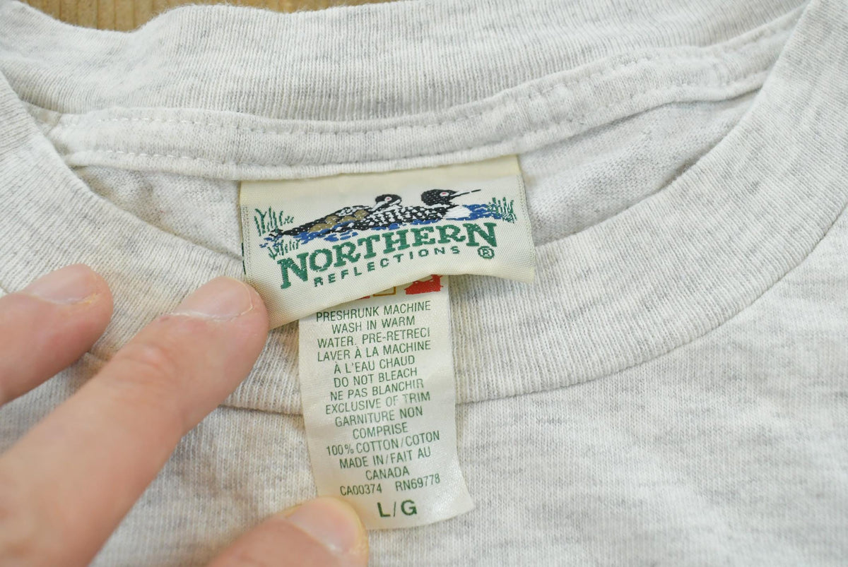 Vintage 1990s Northern Reflections Flower Vase Graphic T-Shirt Men's L