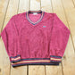 Vintage 1980s Izod Lacoste Velour V-Neck Sweatshirt Men's M / 80s Streetwear / Basic Layering Essential