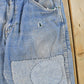 Vintage 1980s Wrangler Fleece Lined Patchwork Denim Jeans Men's 32 x 27