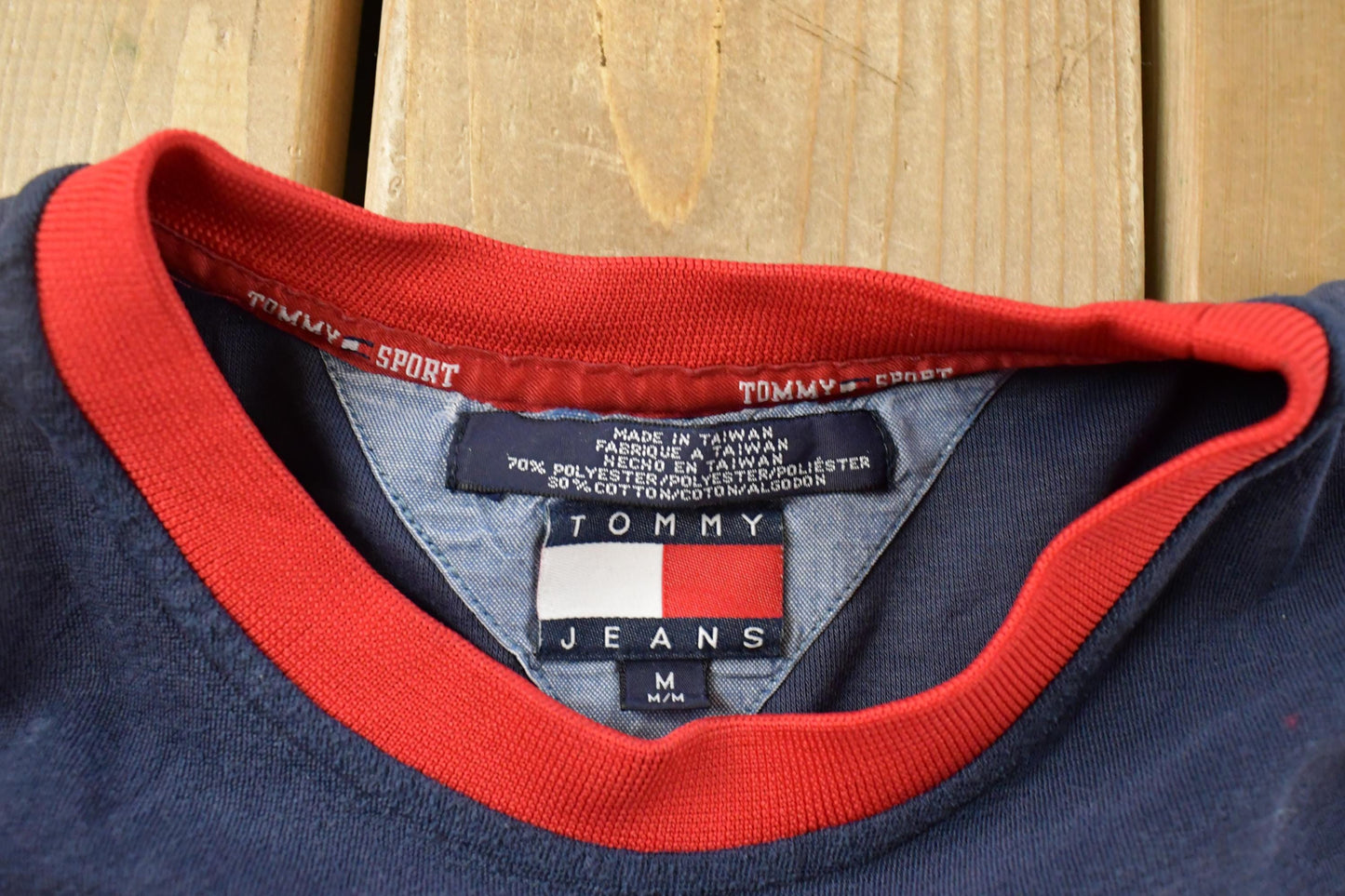 Vintage 1990s Tommy Hilfiger Jeans Long Sleeve T-Shirt Men's M