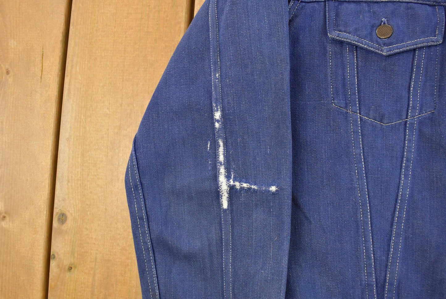 Vintage 1970s Denim Jean Trucker Jacket Men's S