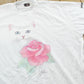Vintage 1990s Bob Harrison Cat Rose T-Shirt Mens Men's XL