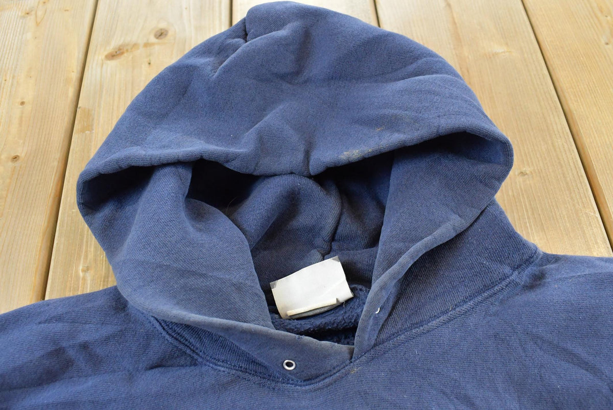 Vintage 1990s University of New Hampshire UNH Lee Cross Grain Reverse Weave Style Hoodie Sweatshirt Men's 2XL