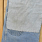 Vintage 1980s Wrangler Fleece Lined Patchwork Denim Jeans Men's 32 x 27