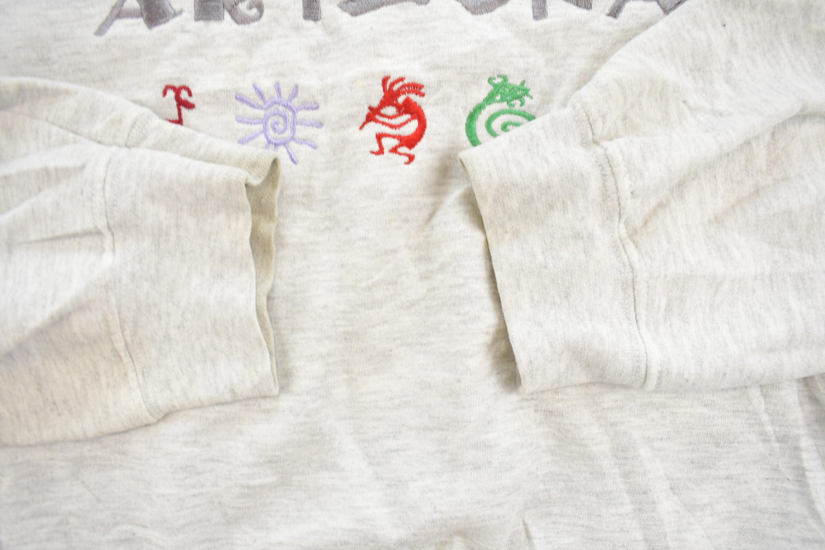 Vintage 1990s Arizona Tribal Embroidered Travel Crewneck Sweatshirt Men's XL