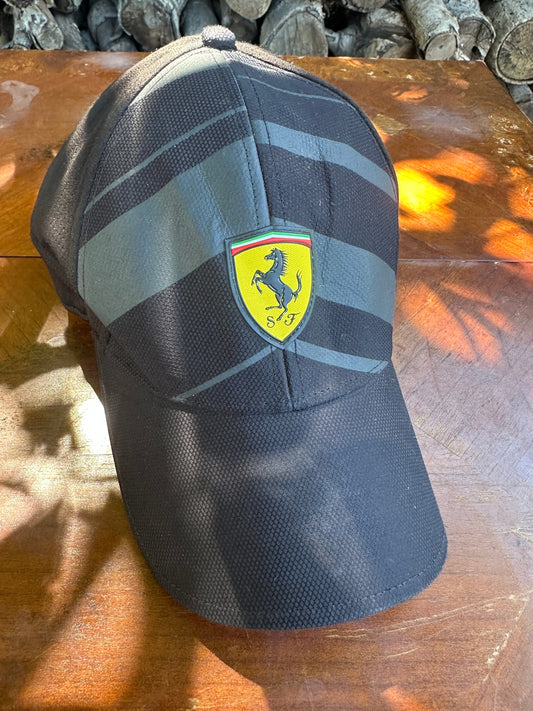 Ferrari Hat Adult Black Snap Back