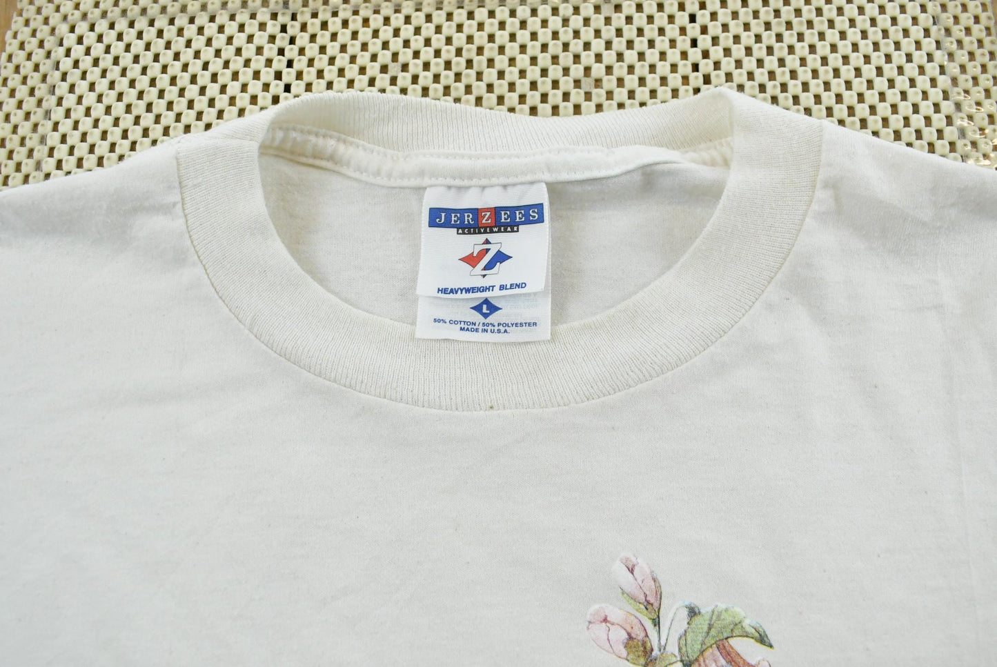 Vintage 1990s Hummingbird Flowers Nature Animal T-Shirt Men's M