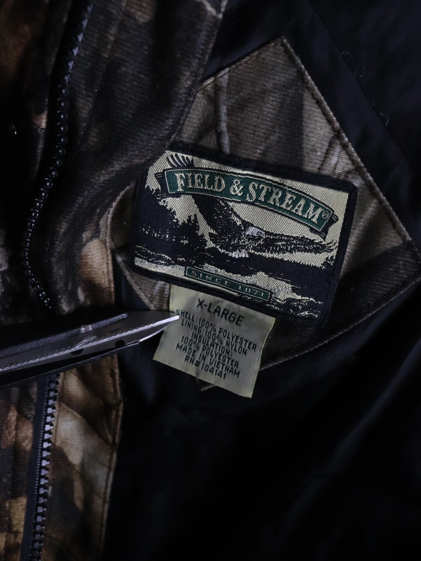 Field & Stream Jacket Mens XL Brown Tree Camo