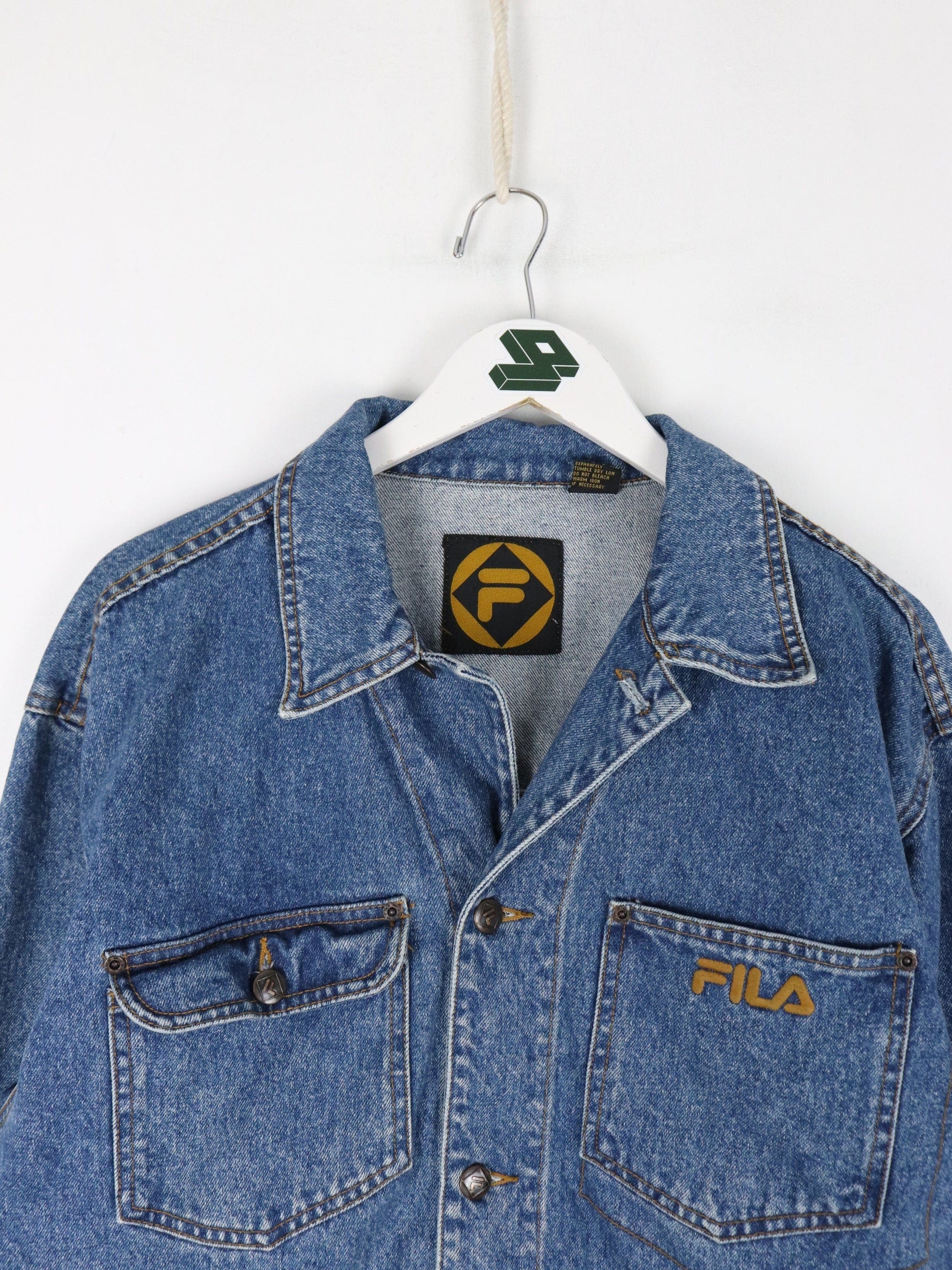 Fila Jackets & Coats Vintage Fila Jacket Mens large Blue Denim Trucker