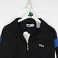 Fila Windbreakers Fila Windbreaker Mens Large Black Jacket