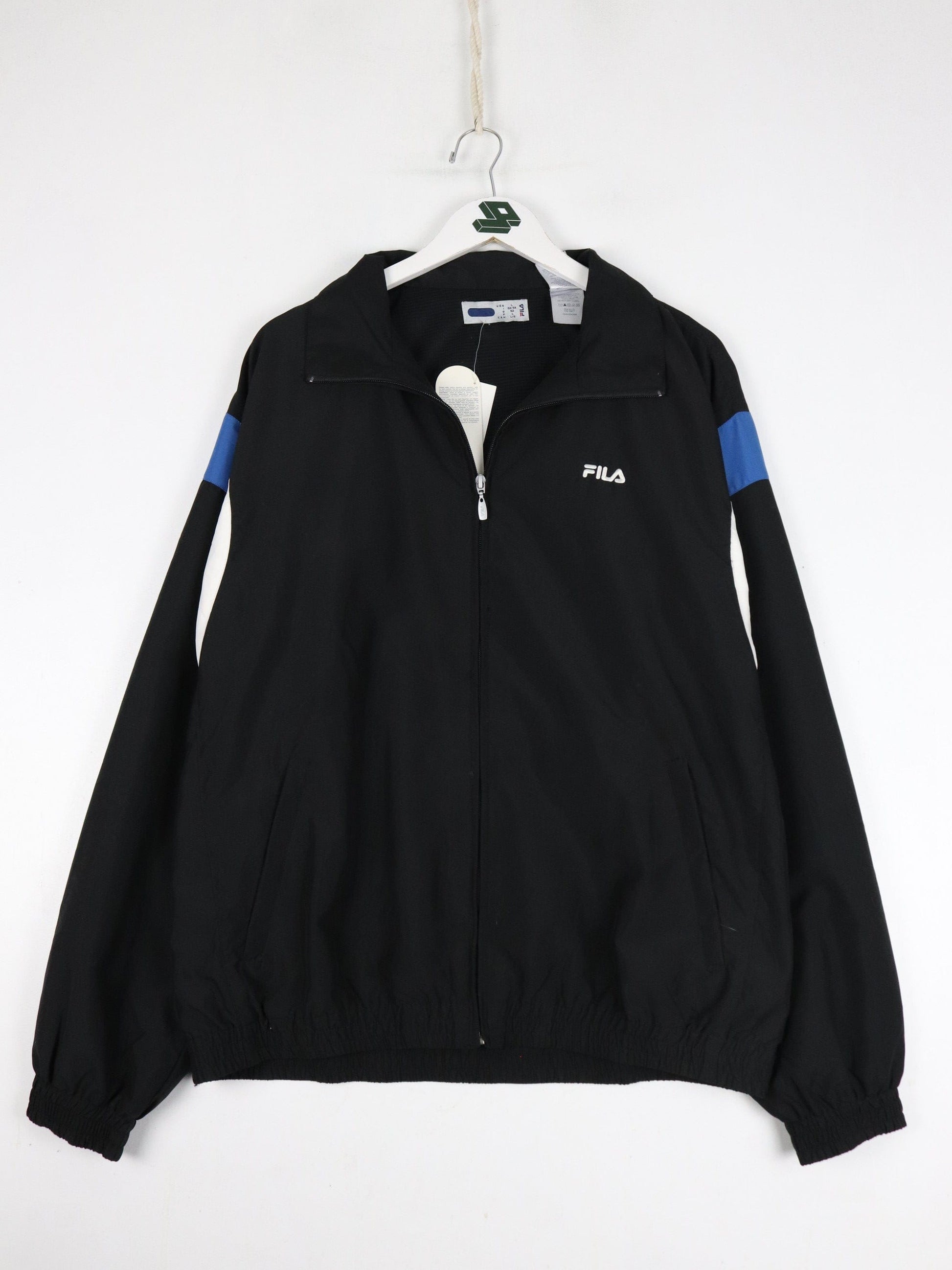 Fila Windbreakers Fila Windbreaker Mens Large Black Jacket