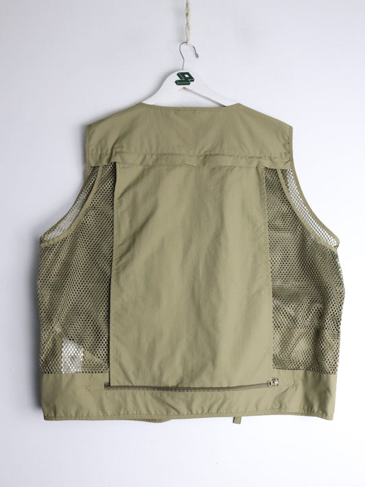 Fishing Vest Fits Mens 2XL Beige Outdoors