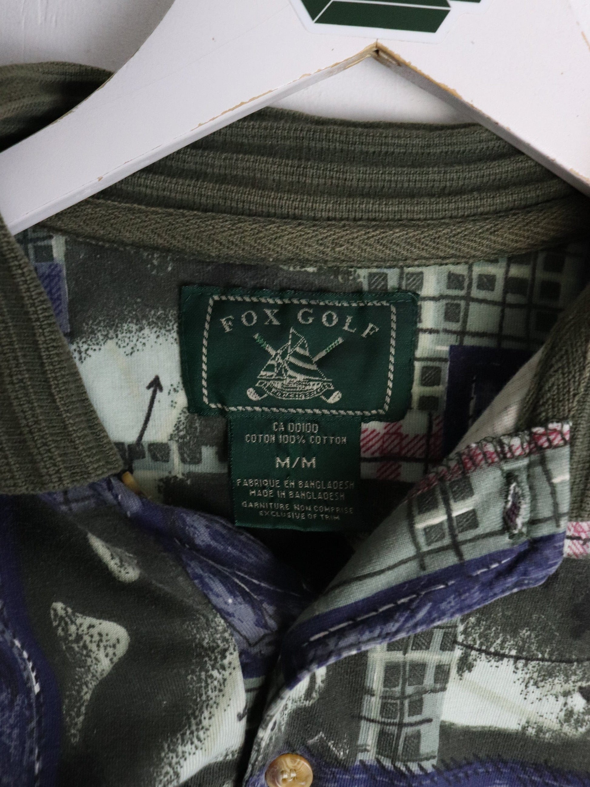 Fox Golf Polo Shirt Mens Medium Green from propervintagecanada
