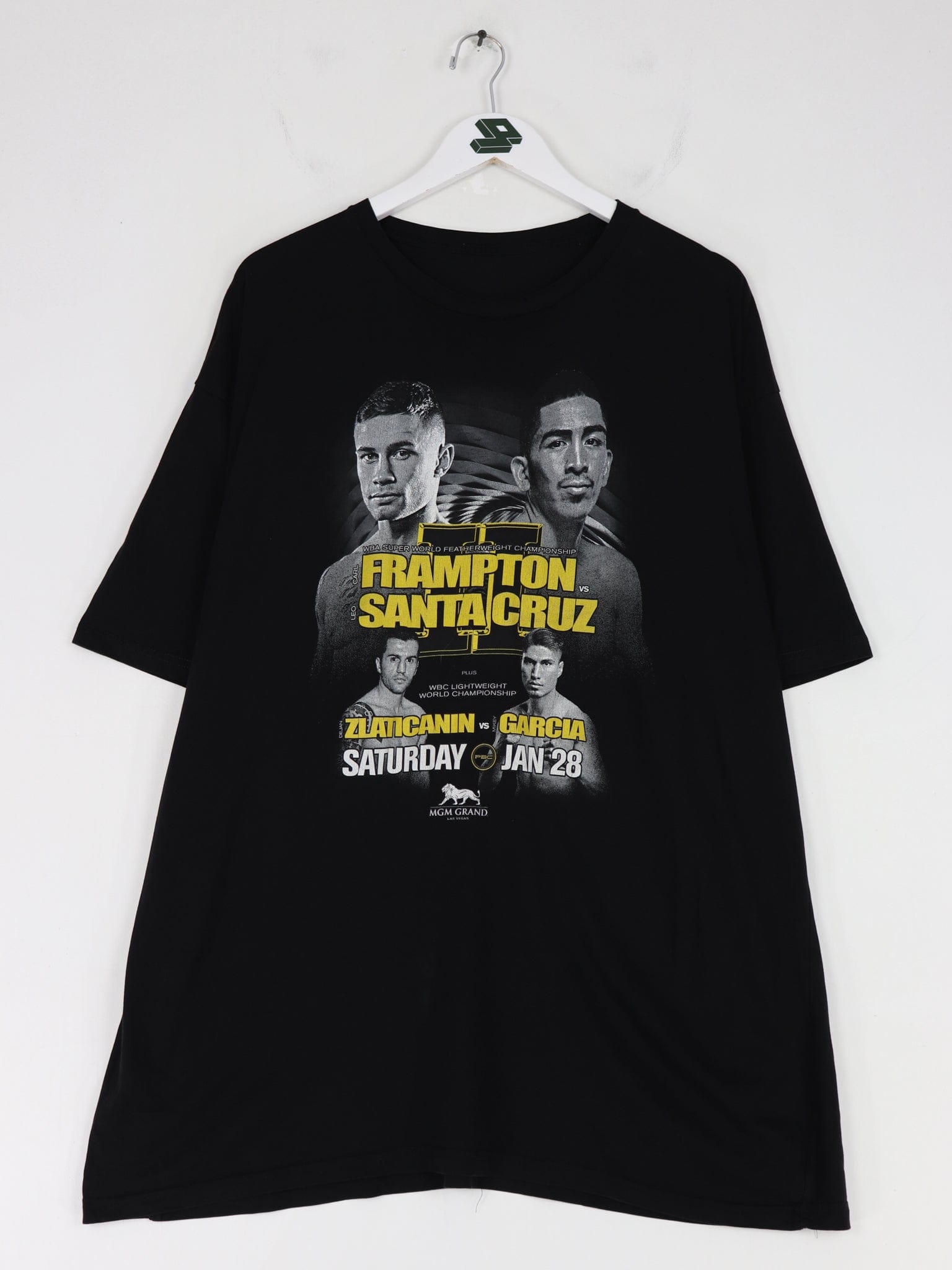 Frampton vs Santa Cruz T Shirt Fits Mens 2XL Black Boxing WBA