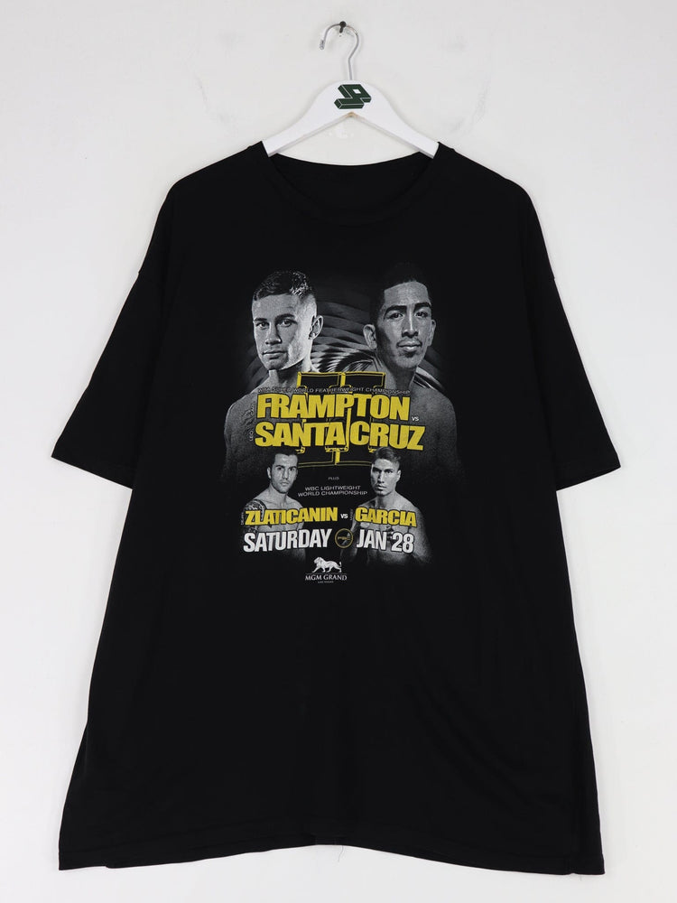 Frampton vs Santa Cruz T Shirt Fits Mens 2XL Black Boxing WBA from propervintagecanada