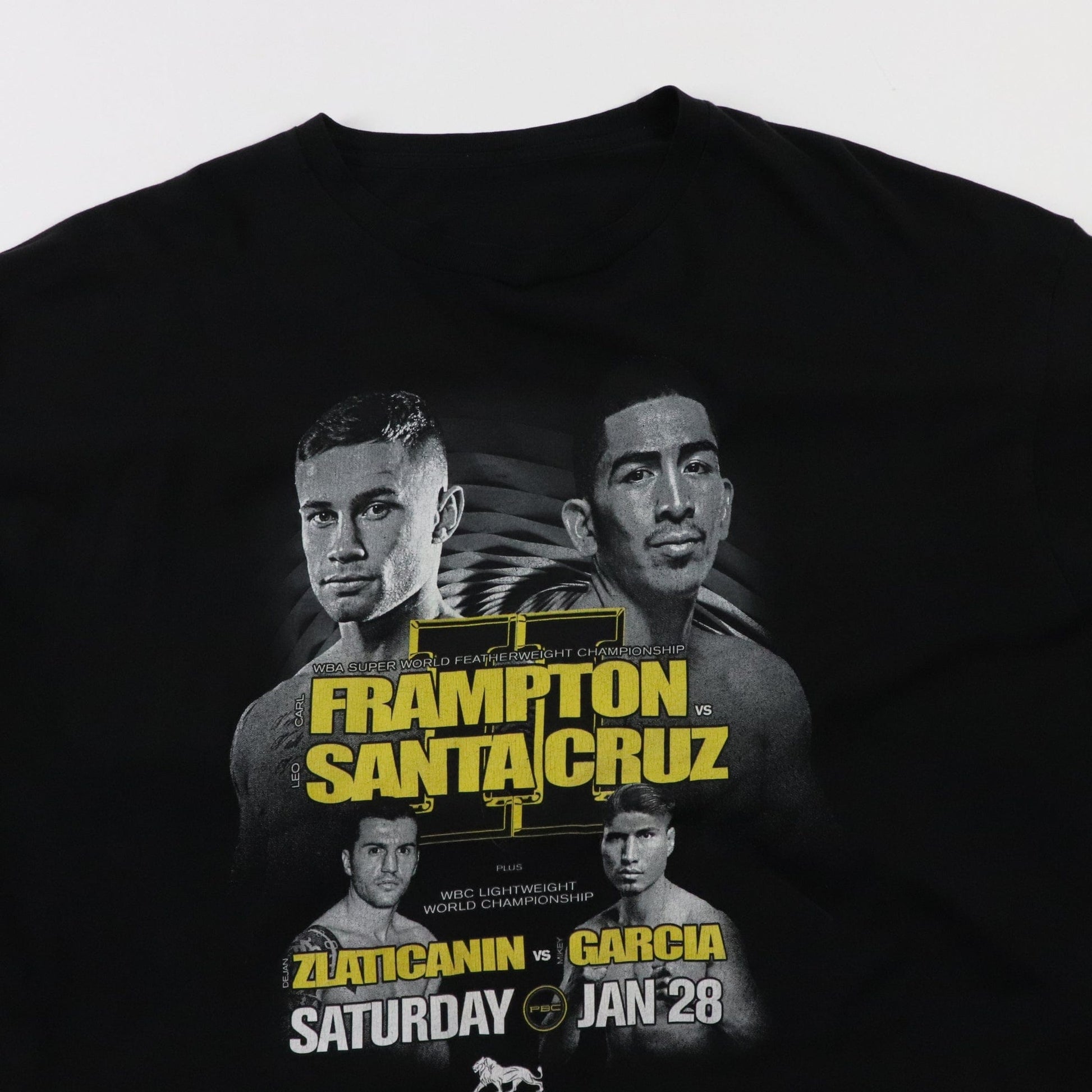 Frampton vs Santa Cruz T Shirt Fits Mens 2XL Black Boxing WBA