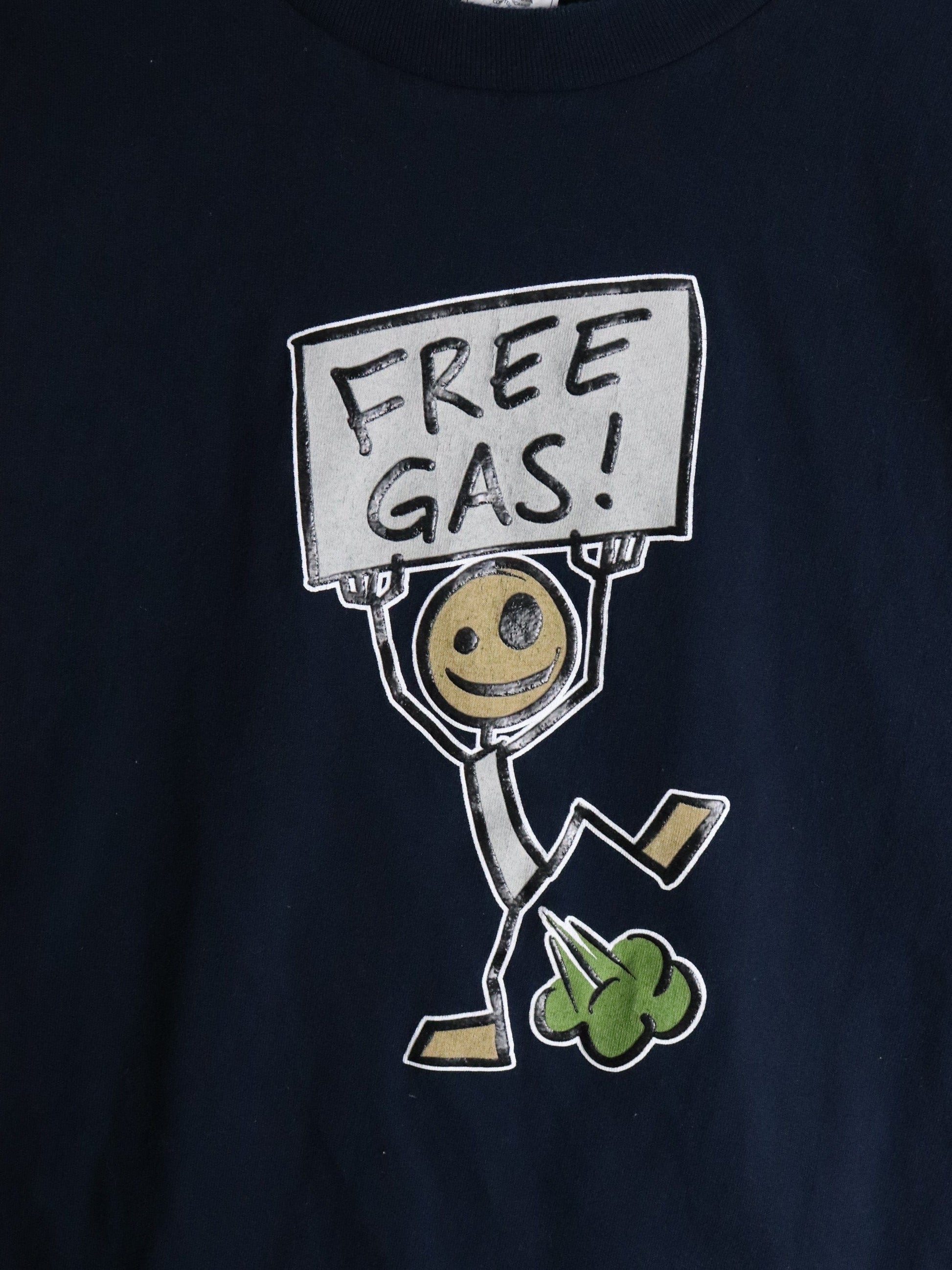 Free Gas T Shirt Mens Large Blue Funny from propervintagecanada