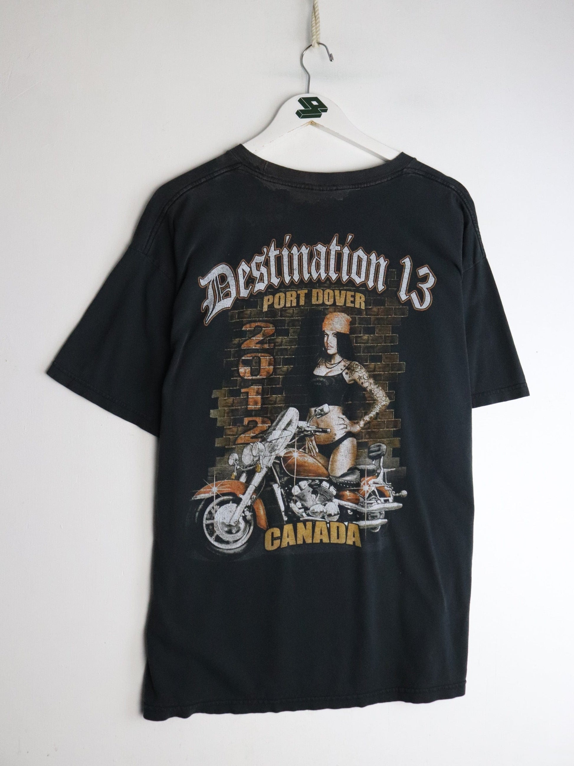 Friday 13th Bike Rally T Shirt Mens XL Black from propervintagecanada