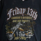 Friday 13th Bike Rally T Shirt Mens XL Black from propervintagecanada