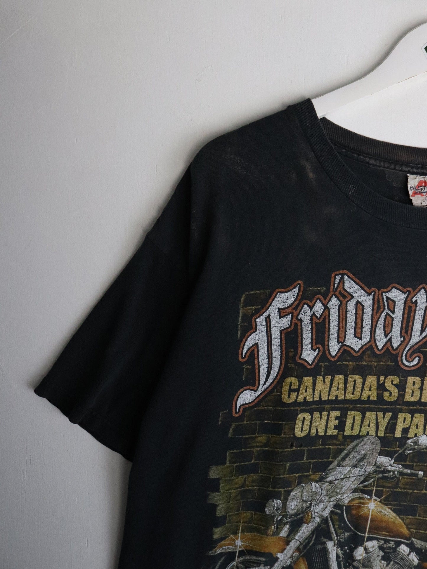 Friday 13th Bike Rally T Shirt Mens XL Black from propervintagecanada