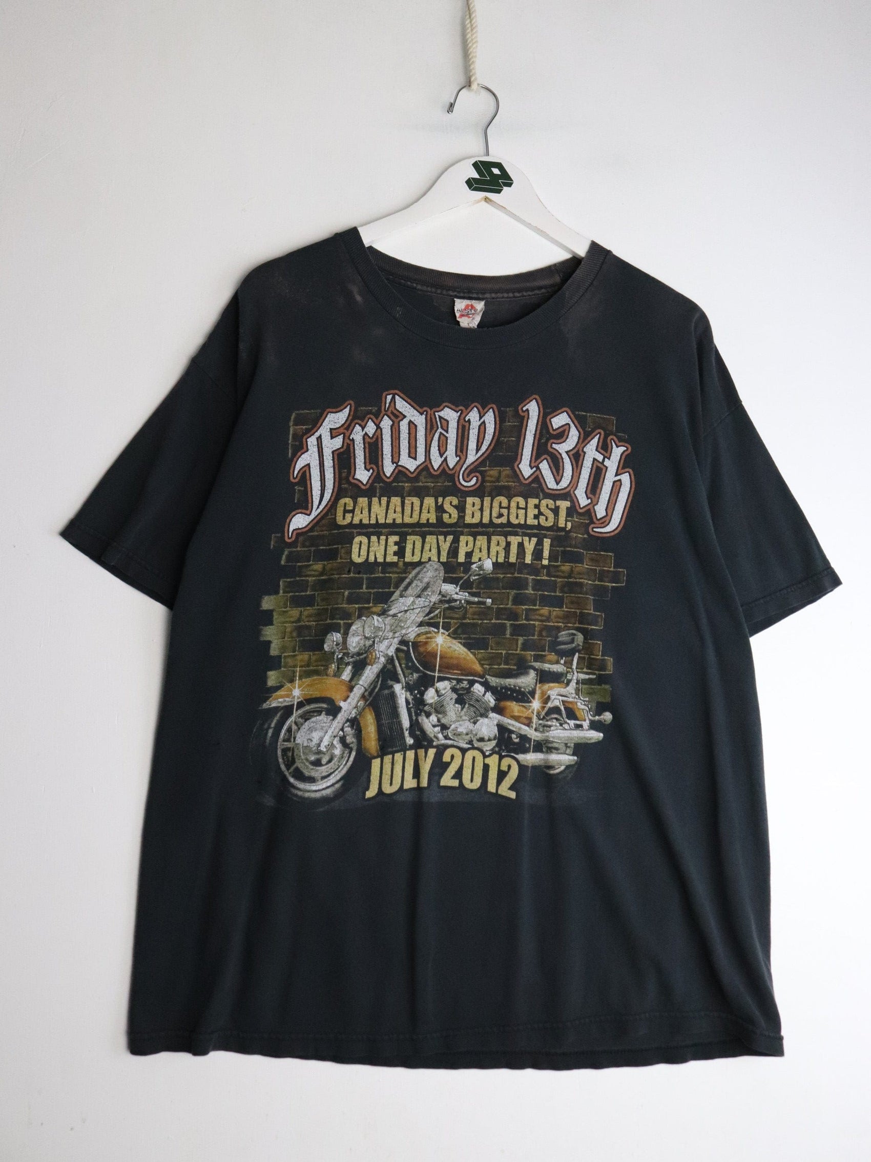 Friday 13th Bike Rally T Shirt Mens XL Black